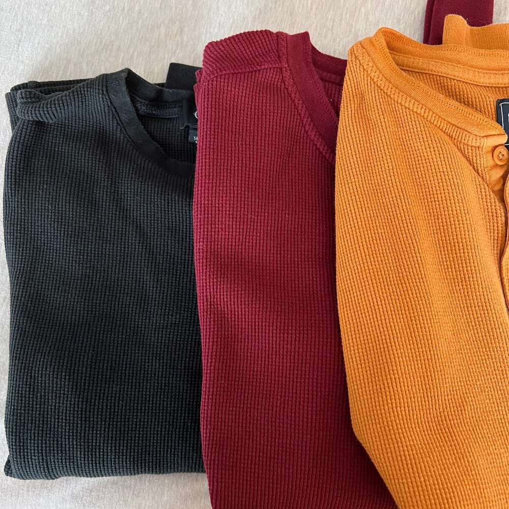 3 pack waffle shirts